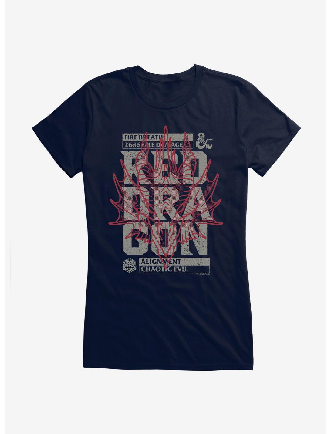 Dungeons & Dragons Red Dragon Stamp Girls T-Shirt