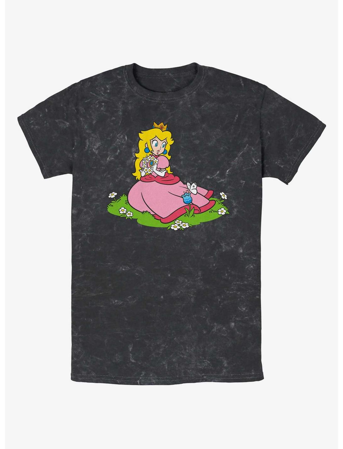Nintendo Peach And A Butterfly Mineral Wash T-Shirt