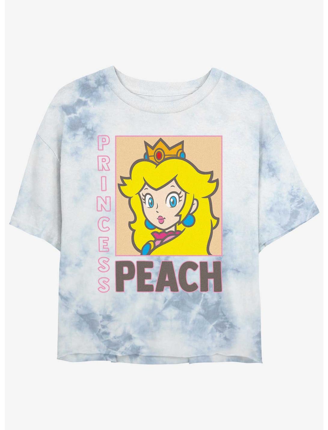 Nintendo Framed Princess Peach Girls Tie-Dye Crop T-Shirt