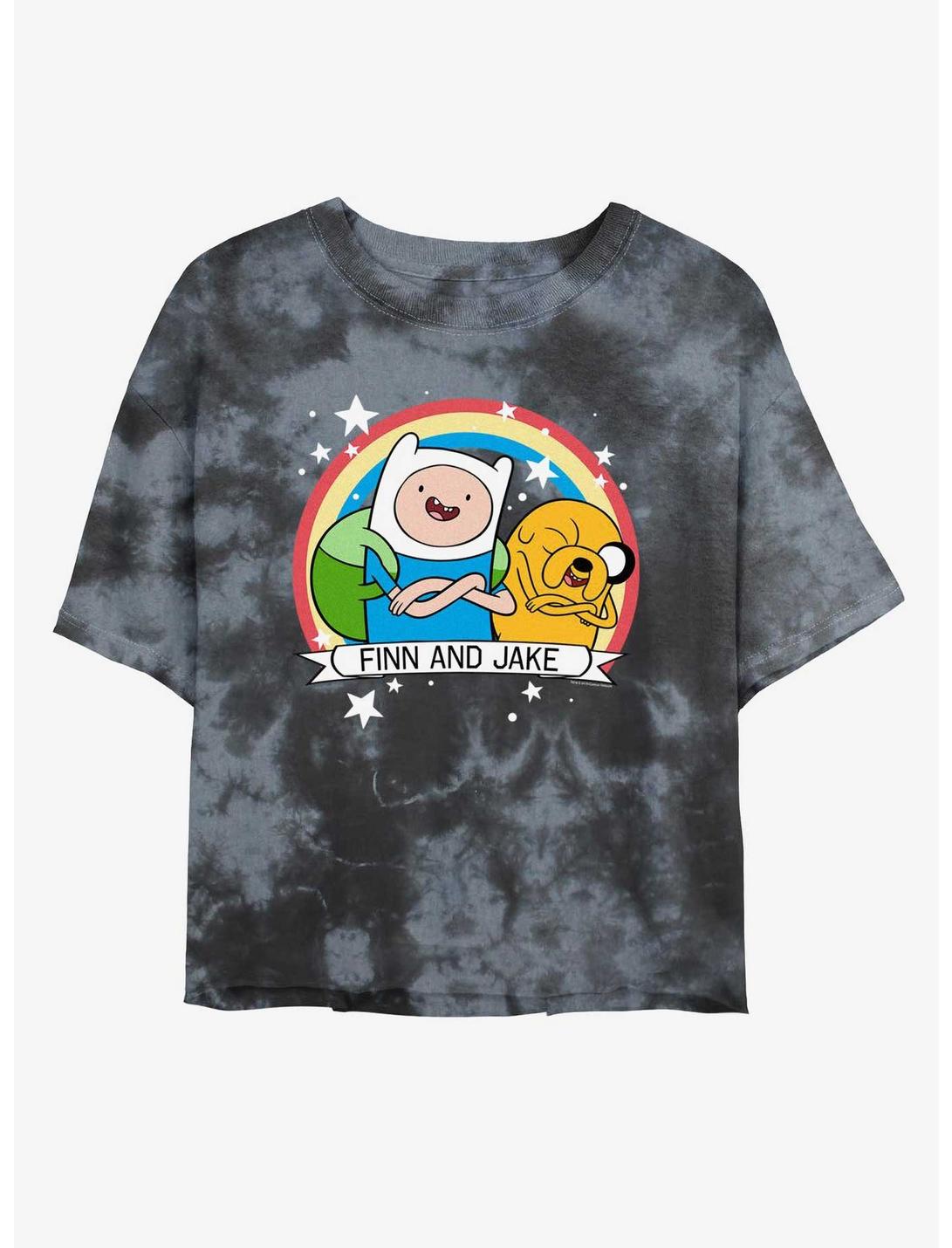 T-shirt court tie-dye fille Adventure Time Jake & Finn Meilleurs Amis Pour Toujours