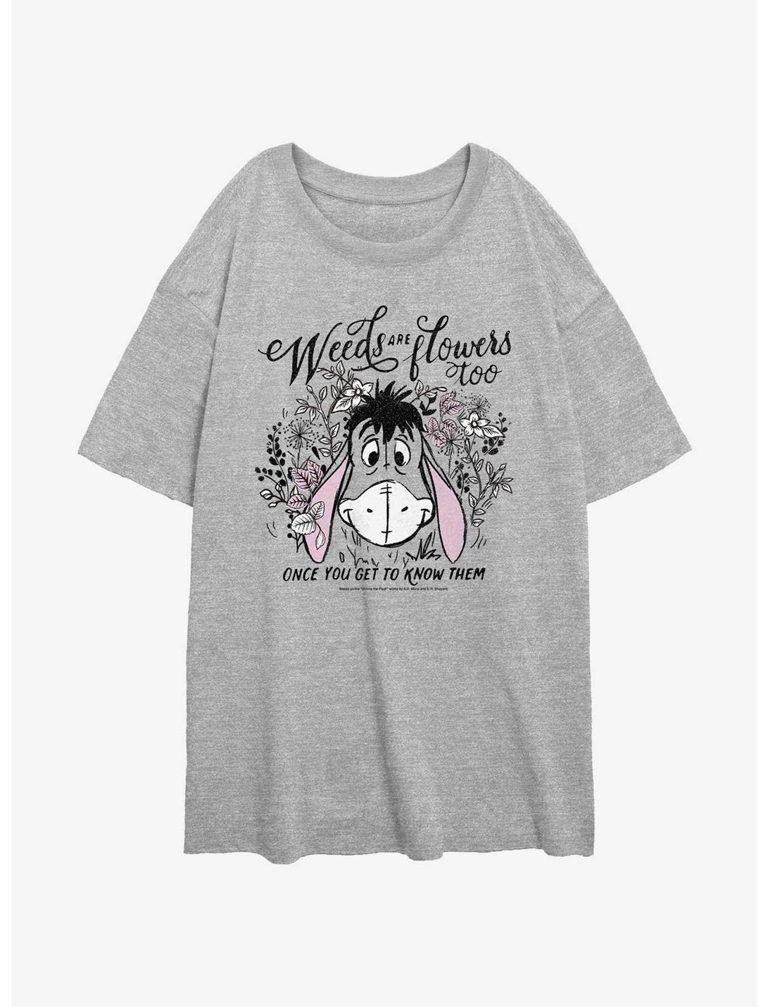 Disney Winnie The Pooh Eeyore Weeds Are Flowers Too Girls Oversized T-Shirt