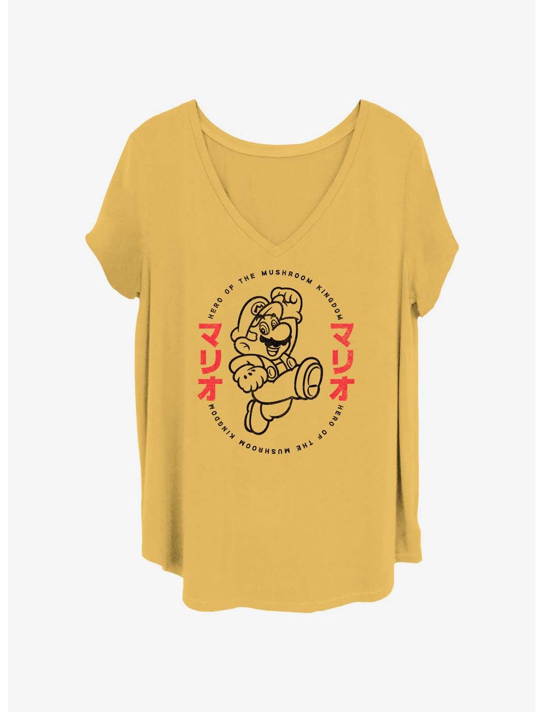 Nintendo Kanji Kingdom Mario Girls T-Shirt Plus Size