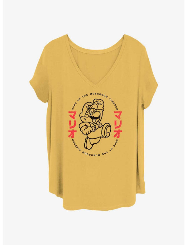 Nintendo Kanji Kingdom Mario Girls T-Shirt Plus Size