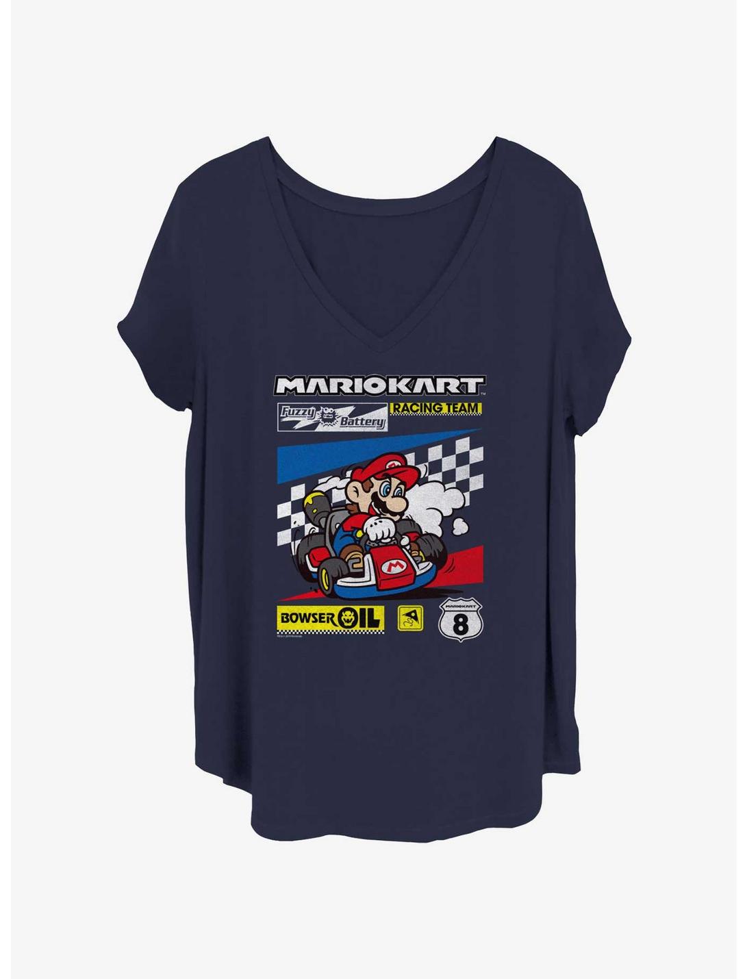 T-Shirt Filles Nintendo Color Kart Checkers Grande Taille