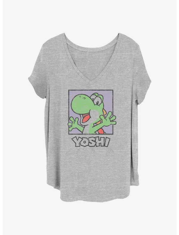 Nintendo Happy Yoshi Square Girls T-Shirt Plus Size