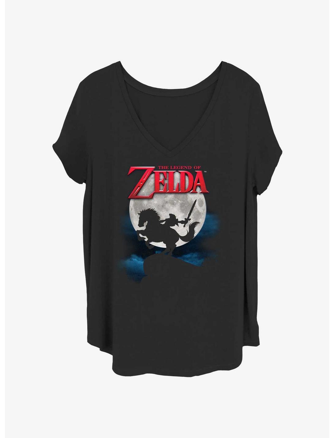 Nintendo Full Moon Silhouette Girls T-Shirt Plus Size