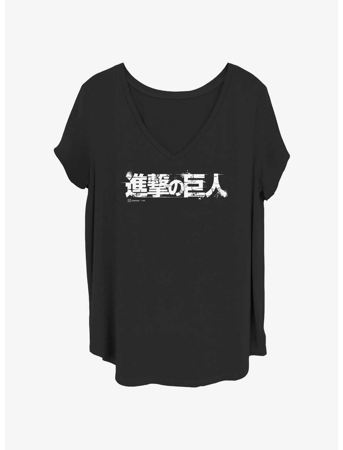 Attack on Titan Japanese Titan Logo Girls T-Shirt Plus Size