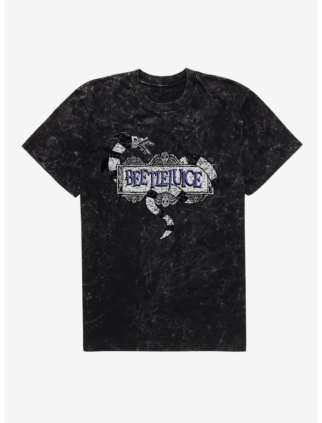Beetlejuice Sandworm Logo Mineral Wash T-Shirt