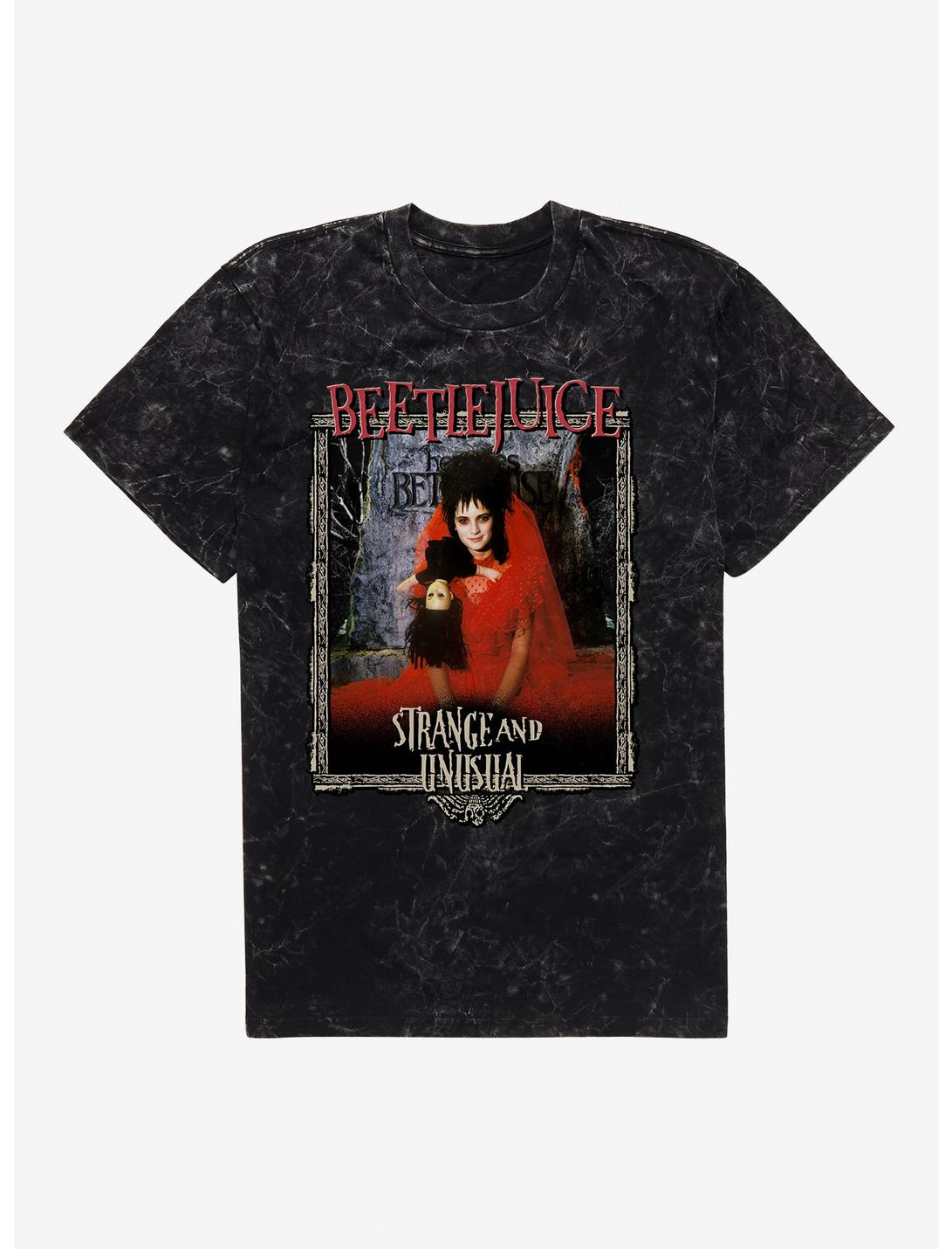 Beetlejuice Strange And Unusual Lydia Framed Mineral Wash T-Shirt