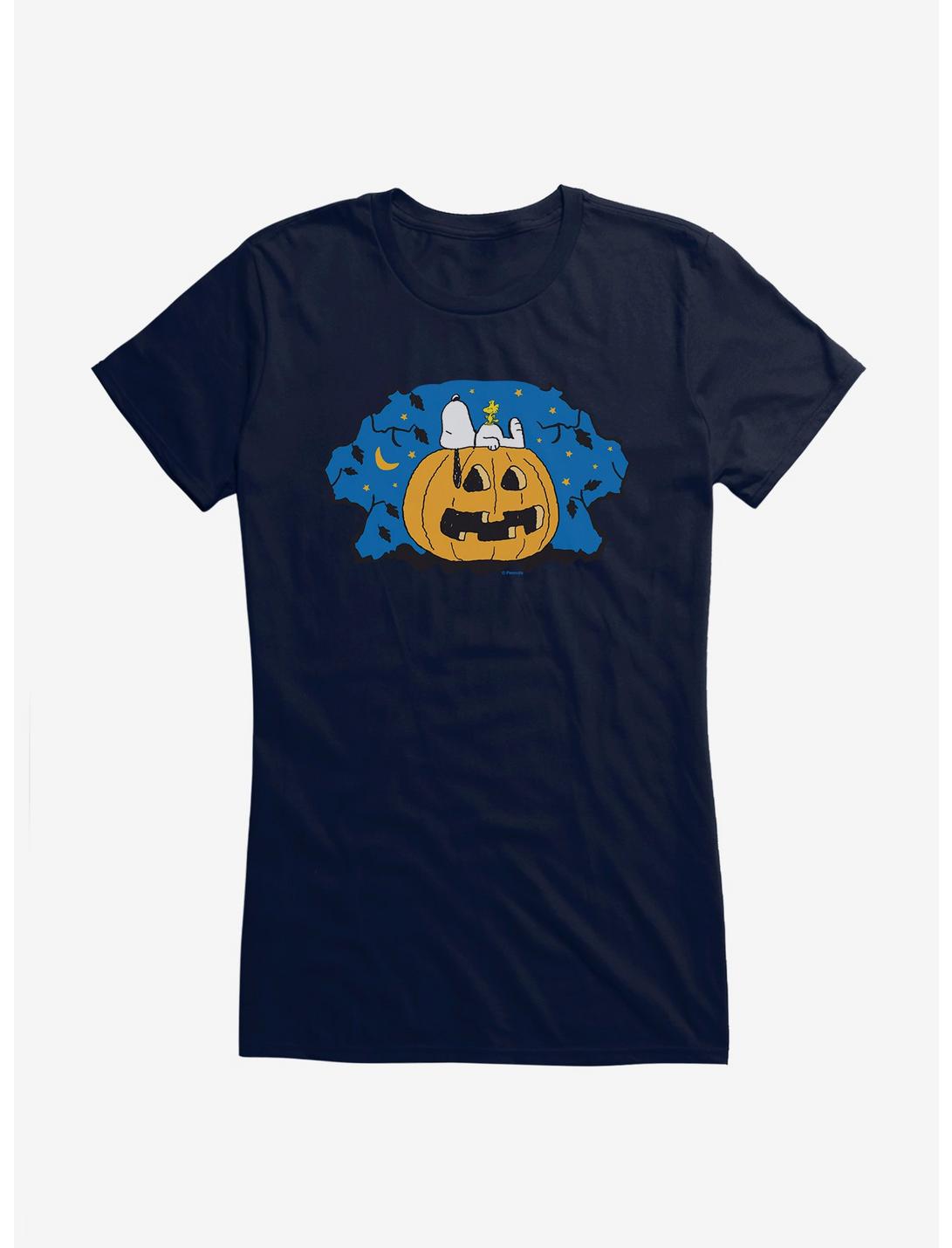 Peanuts Jack-O'-Lantern Snoopy Girls T-Shirt