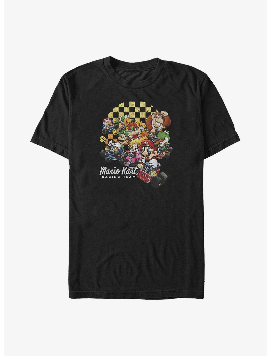 T-shirt grandes tailles Nintendo Mario à carreaux Kartin'
