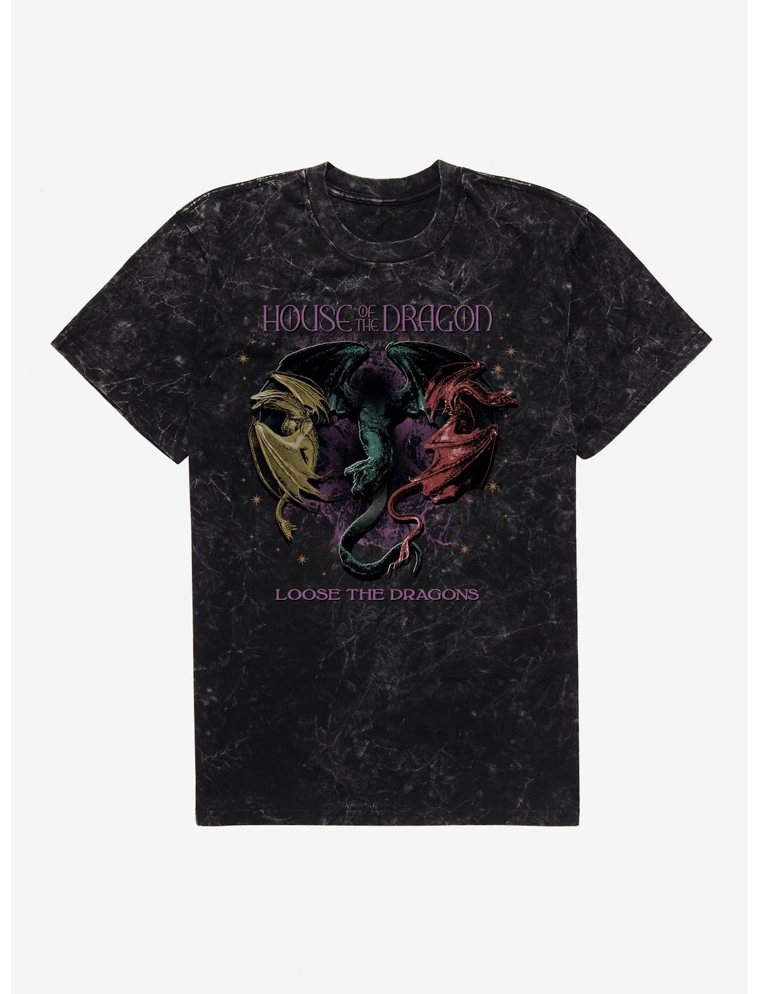 House Of The Dragon Loose The Dragon Mineral Wash T-Shirt