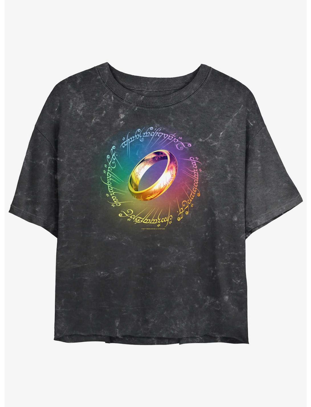 T-shirt court délavé à l'acide The Lord of the Rings Rainbow Ring