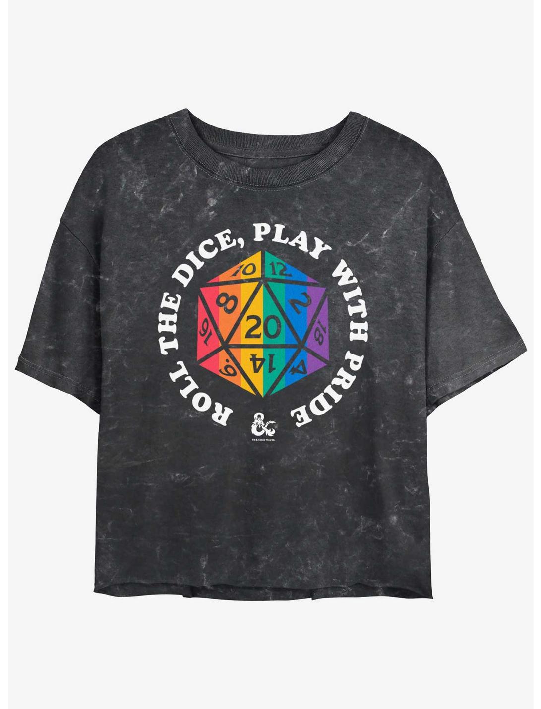 Dungeons & Dragons Roll For Pride Mineral Wash Crop T-Shirt