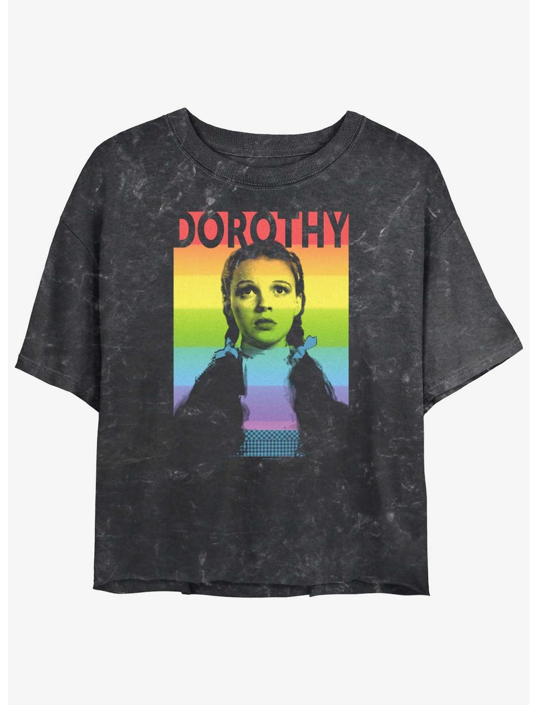 The Wizard Of Oz Dorothy Rainbow Mineral Wash Crop T-Shirt