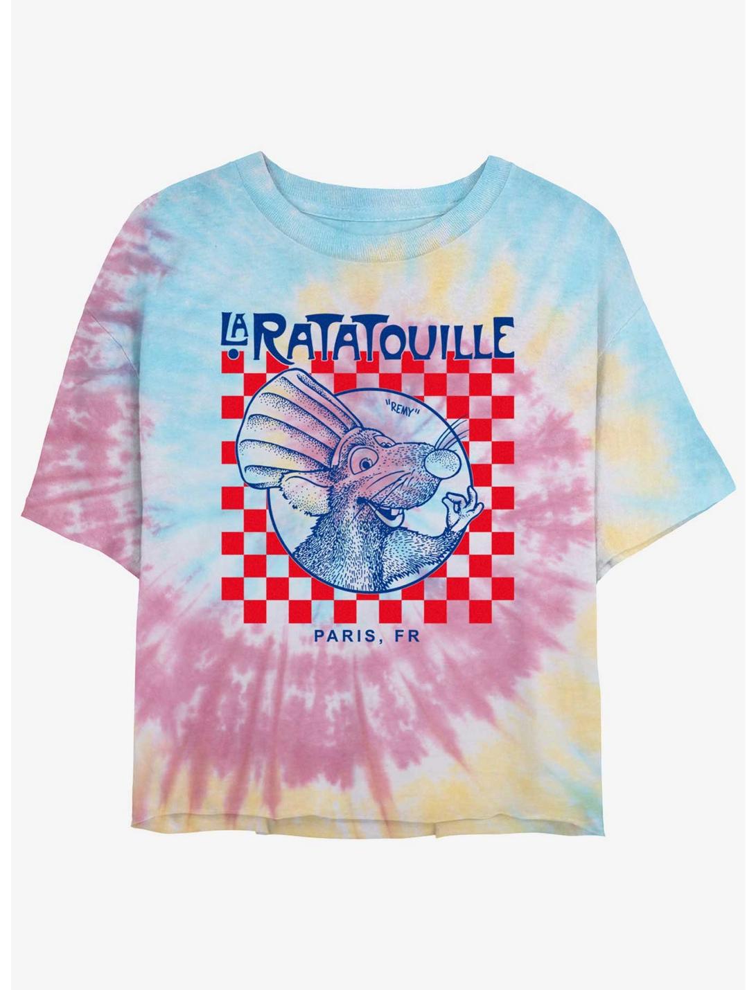 Disney Pixar Ratatouille Delivery Box Tie-Dye Girls Crop T-Shirt