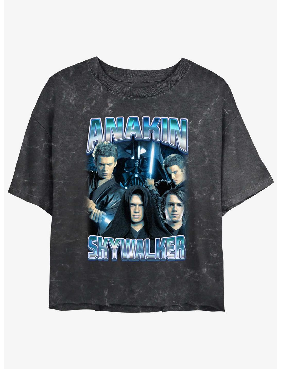 Star Wars Bad Anakin Mineral Wash Girls Crop T-Shirt