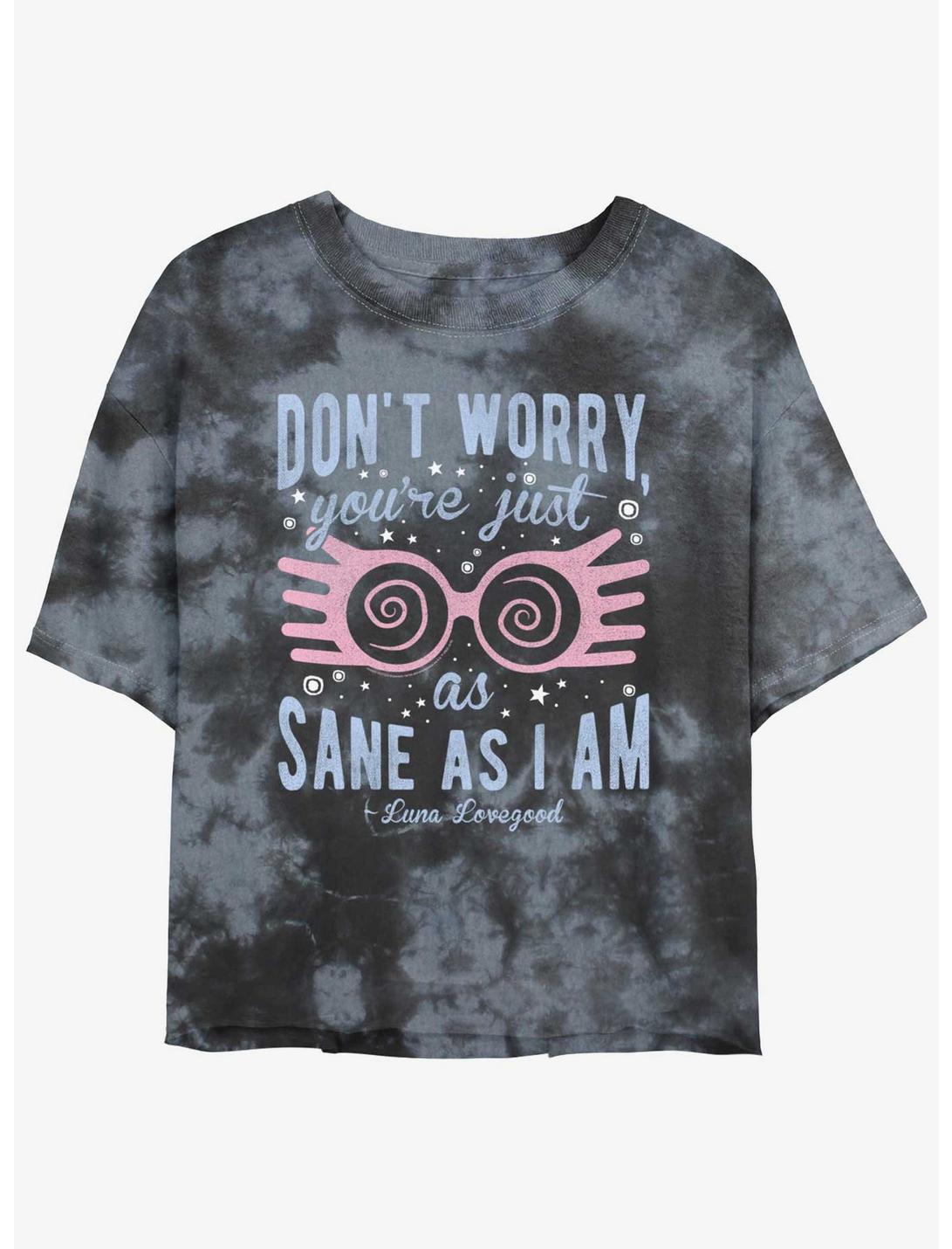 Harry Potter Just As Sane As Luna Tie-Dye Girls Crop T-Shirt