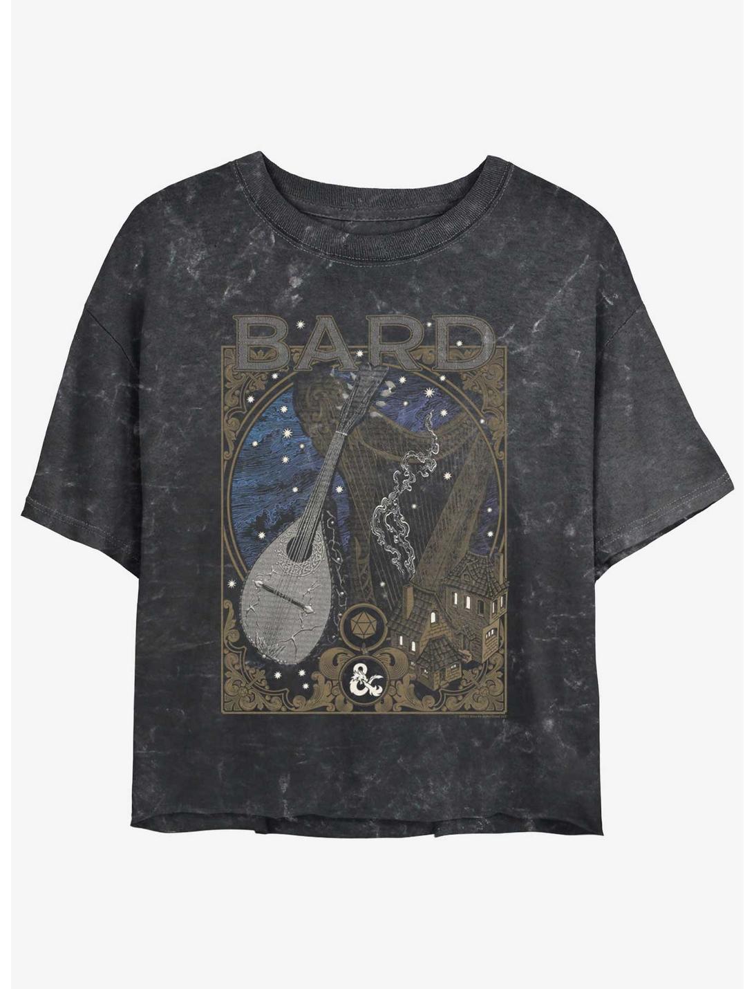 Dungeons & Dragons Bard Mineral Wash Girls Crop T-Shirt