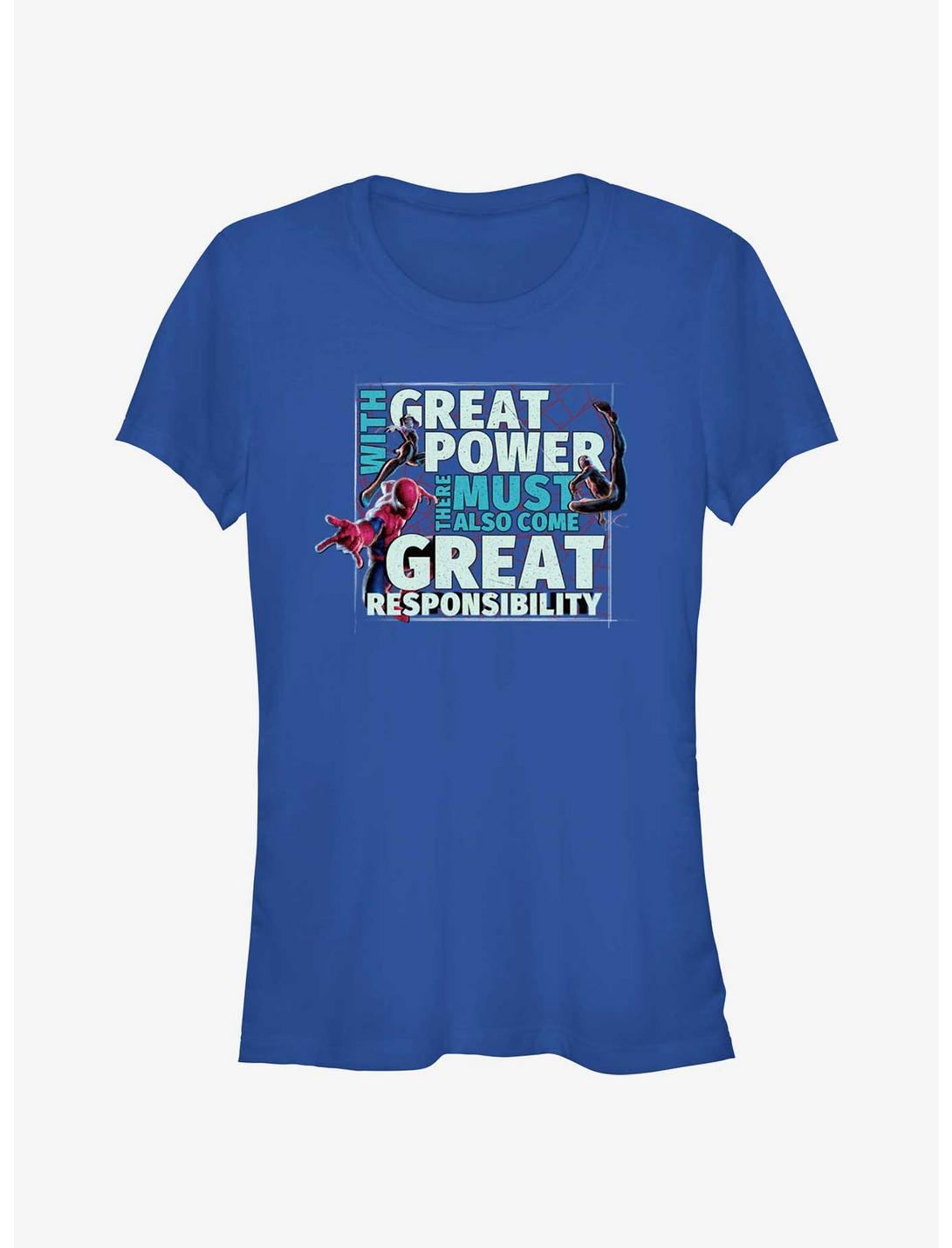 T-shirt Fille Marvel Spider-Man Pouvoir et Responsabilité