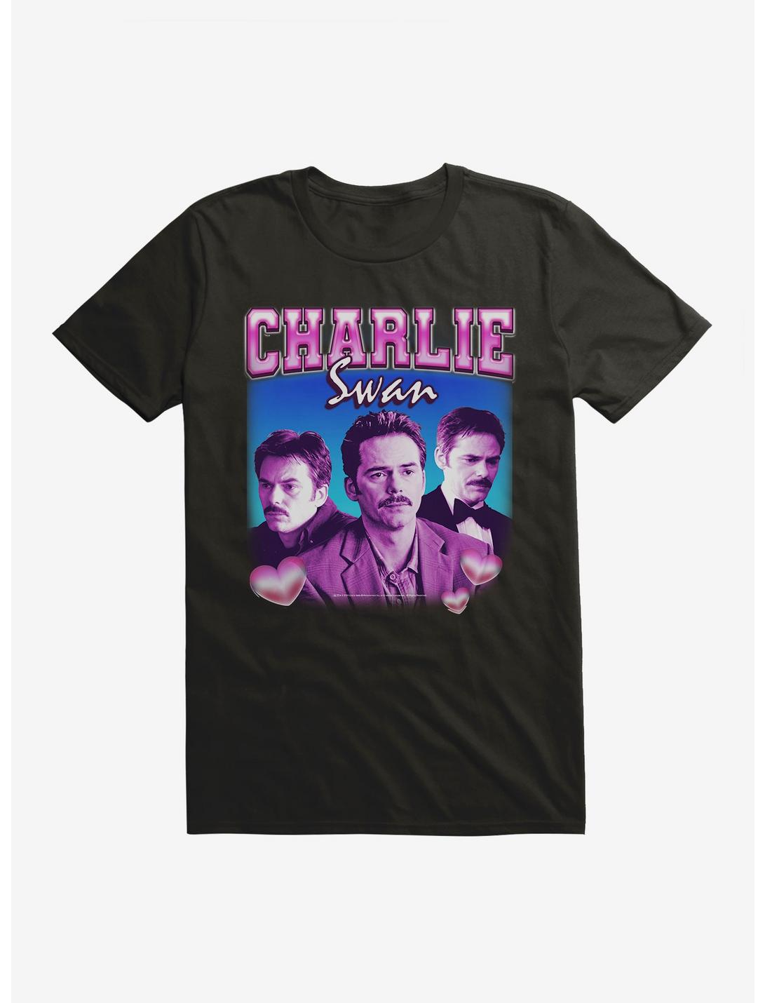 Twilight Charlie Swan Retro Style Portrait T-Shirt