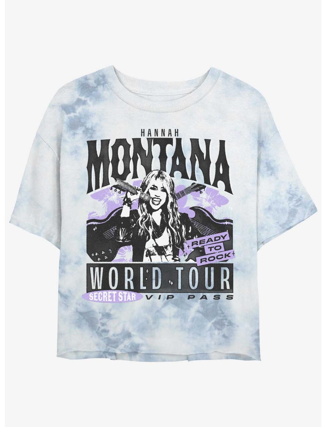 Disney Channel Hannah Montana Country Rockin' World Tour Girls Tie-Dye Crop T-Shirt
