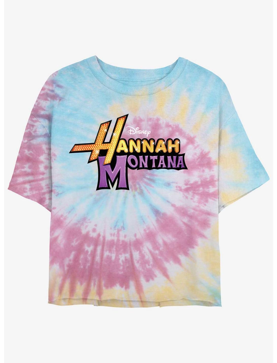 Disney Channel Hannah Montana Glam Logo Girls Tie-Dye Crop T-Shirt