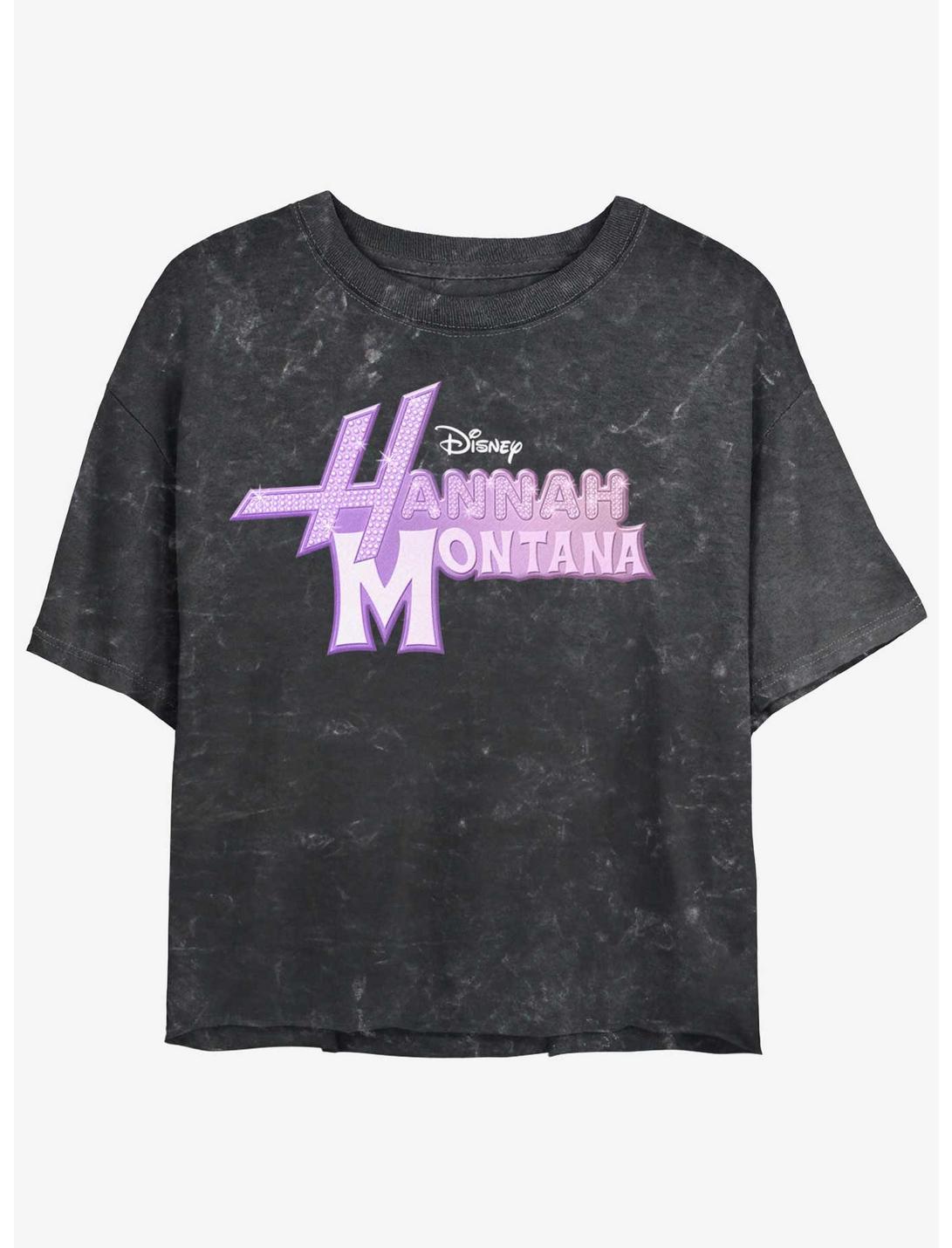 T-Shirt Court Fille Disney Channel Hannah Montana Logo Glamour Effet Délavé