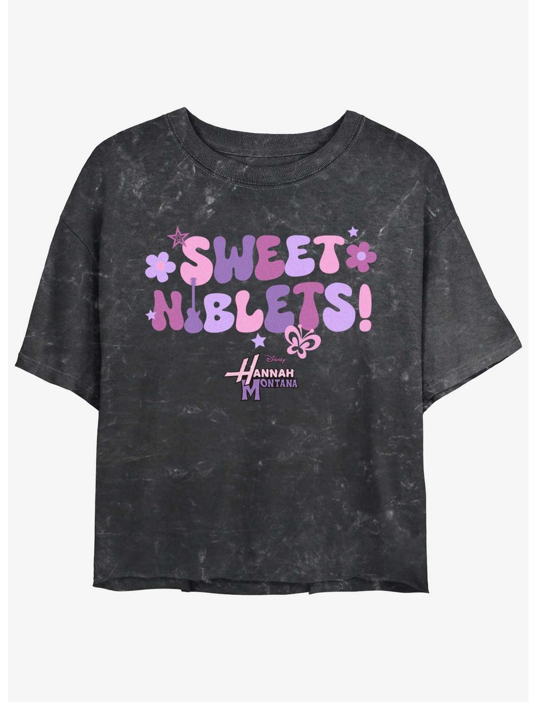 T-shirt court « Sweet Niblets » Hannah Montana Disney Channel pour filles avec délavage minéral