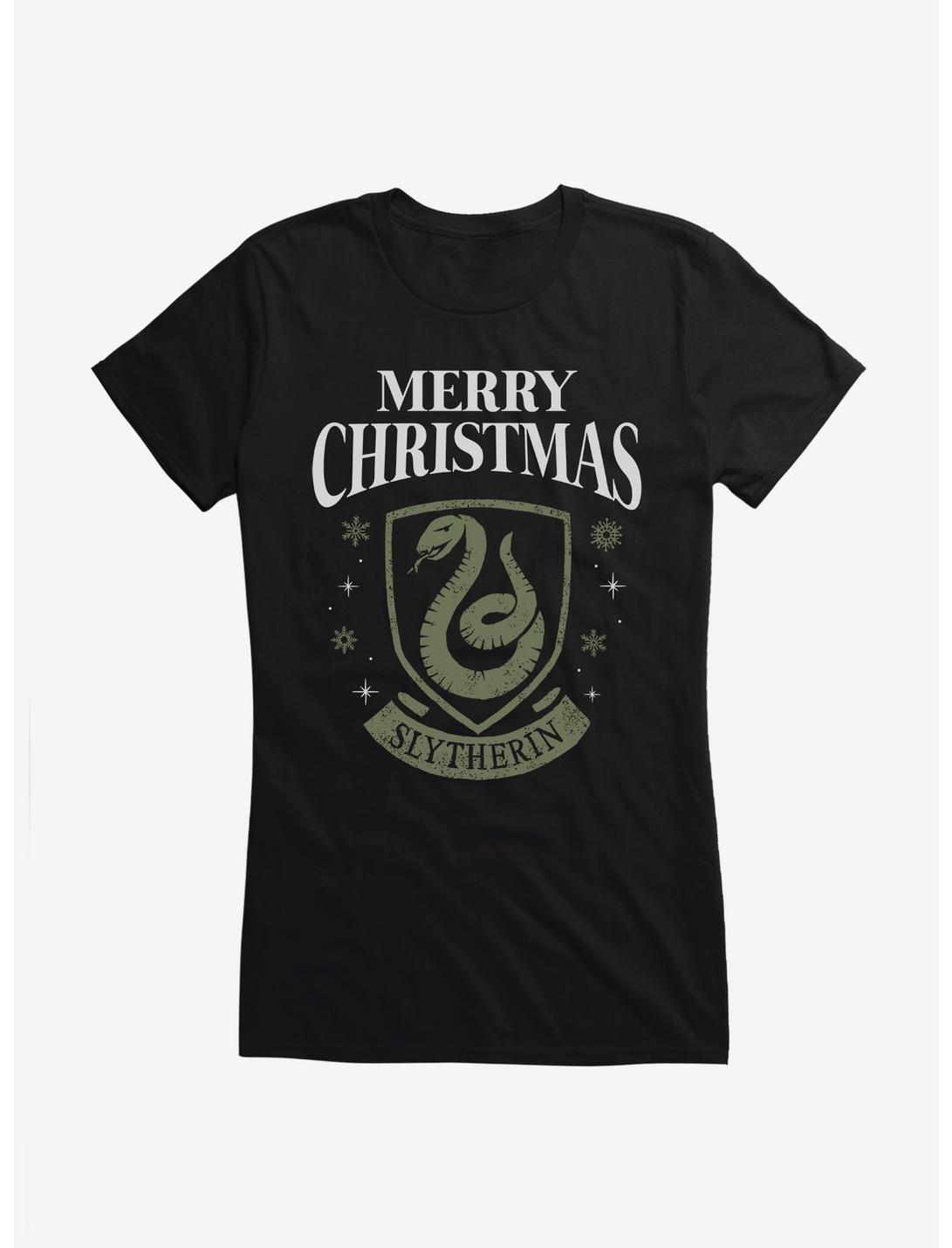 T-Shirt Fille Serpentard Joyeux Noël Harry Potter