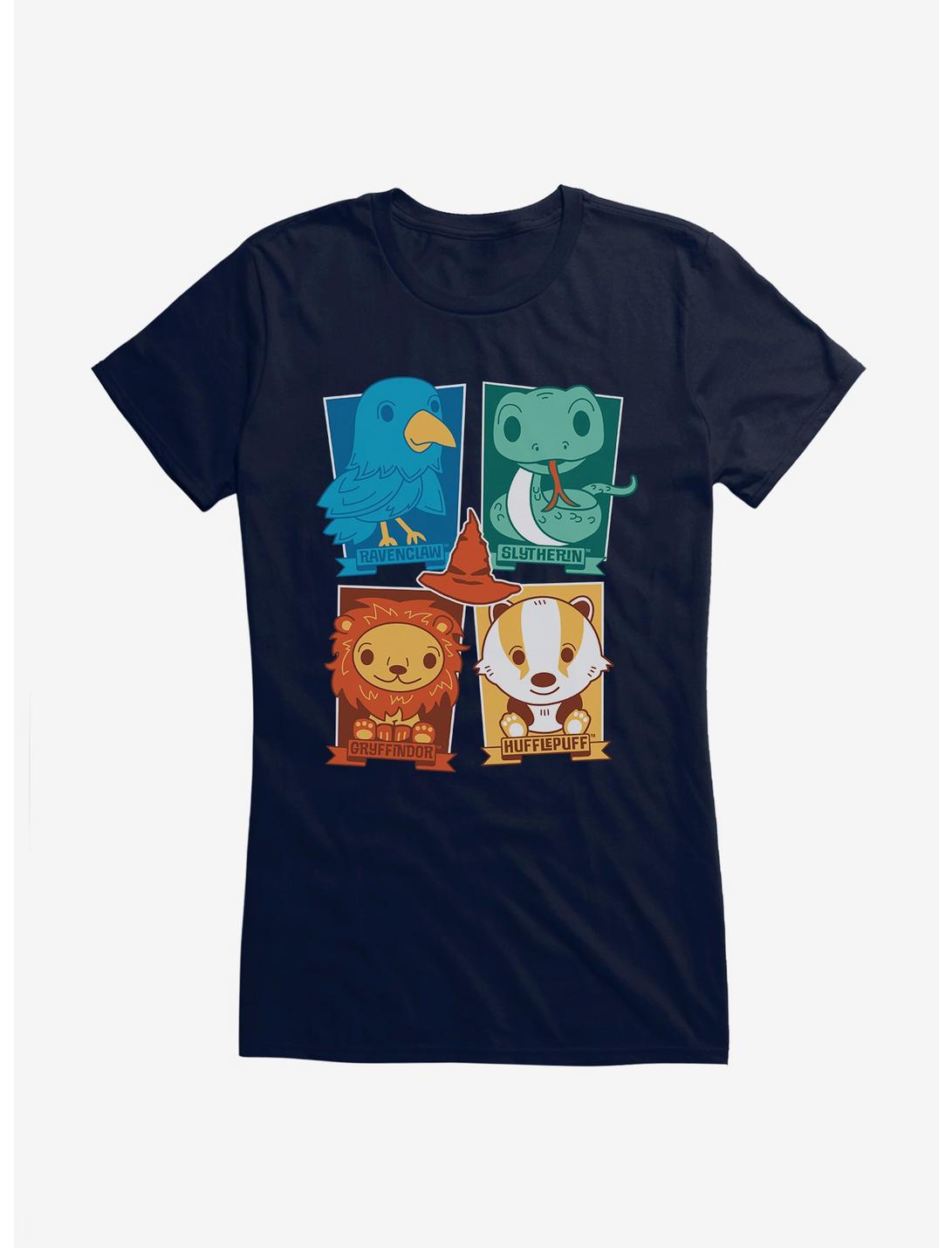 Harry Potter Comic Style Sorting Hat Hogwarts Houses Girls T-Shirt