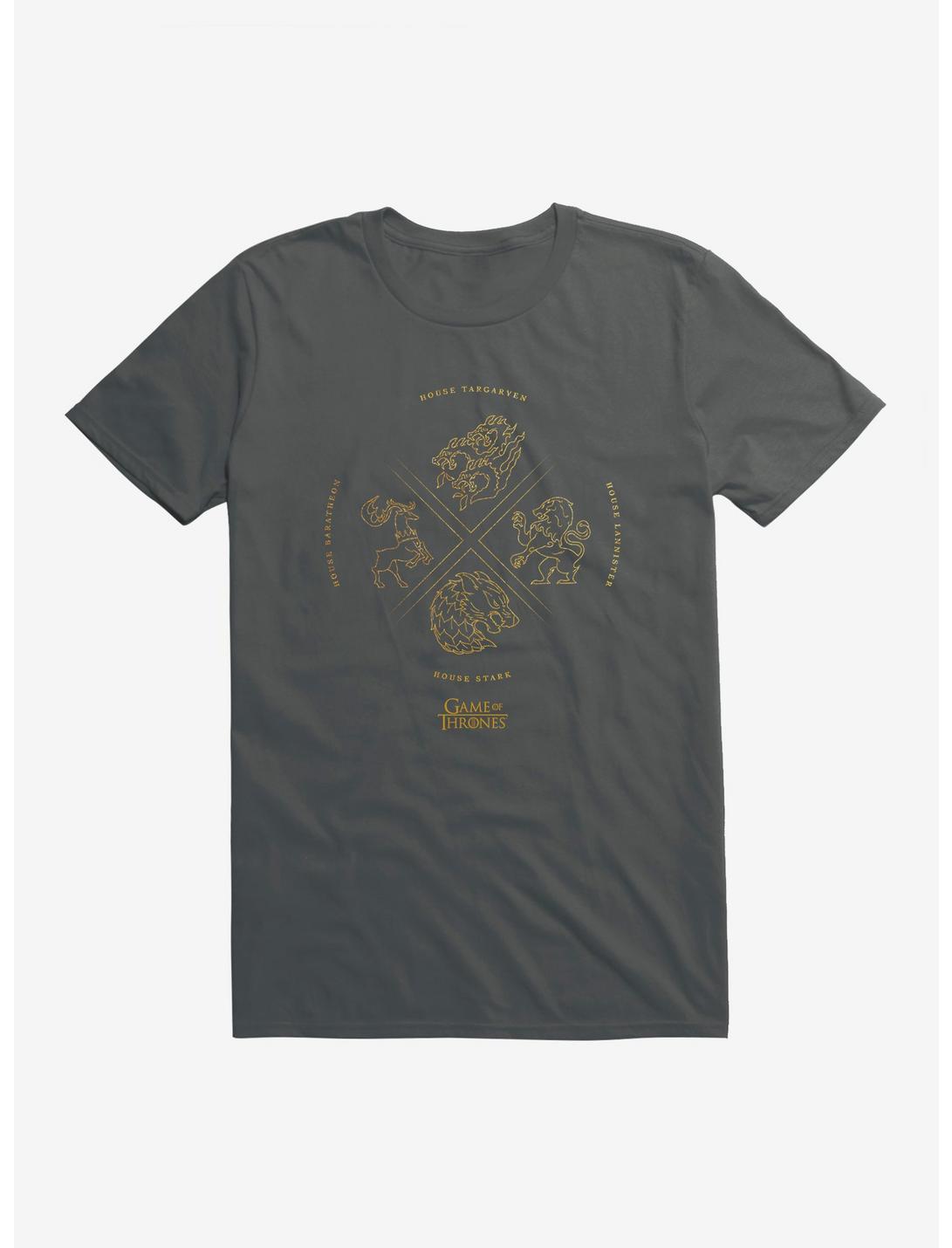 T-shirt avec emblèmes des maisons puissantes de Game of Thrones