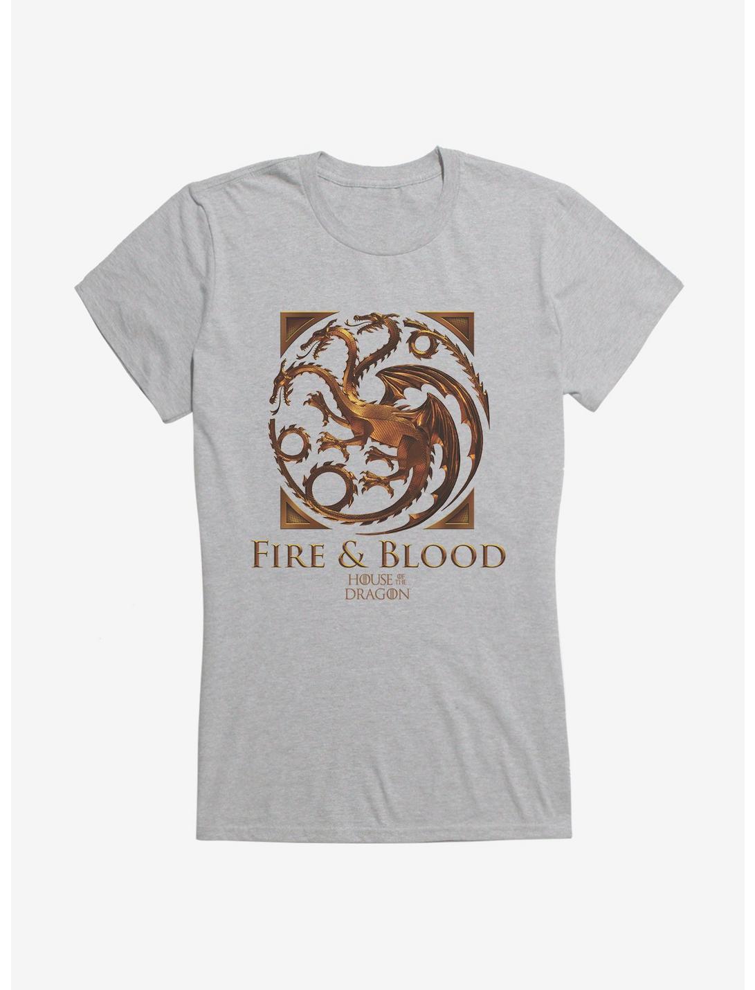 T-Shirt Fille House Of The Dragon Fire And Blood Maison Targaryen