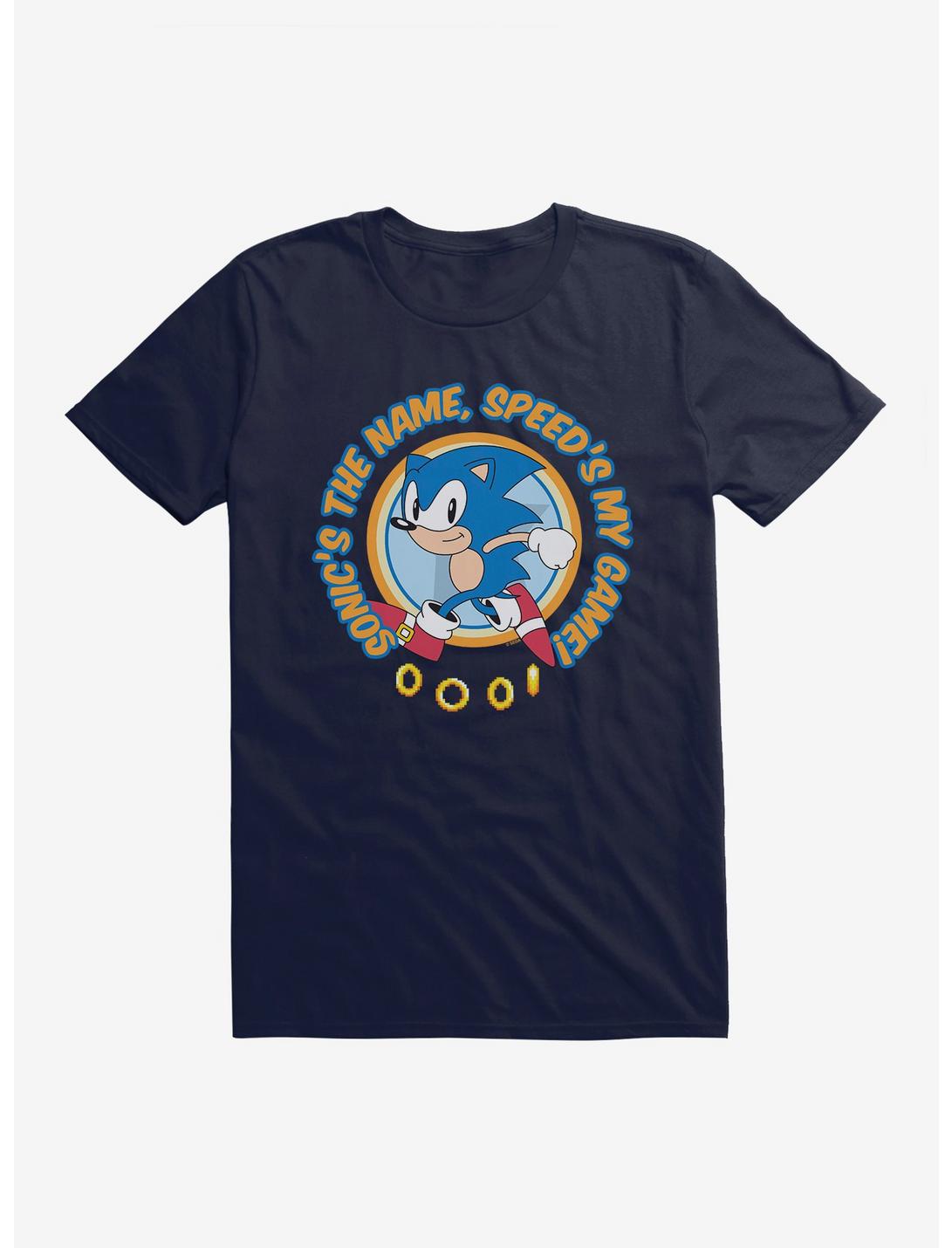 Sonic The Hedgehog Sonic's The Name, Speed's My Game! T-Shirt