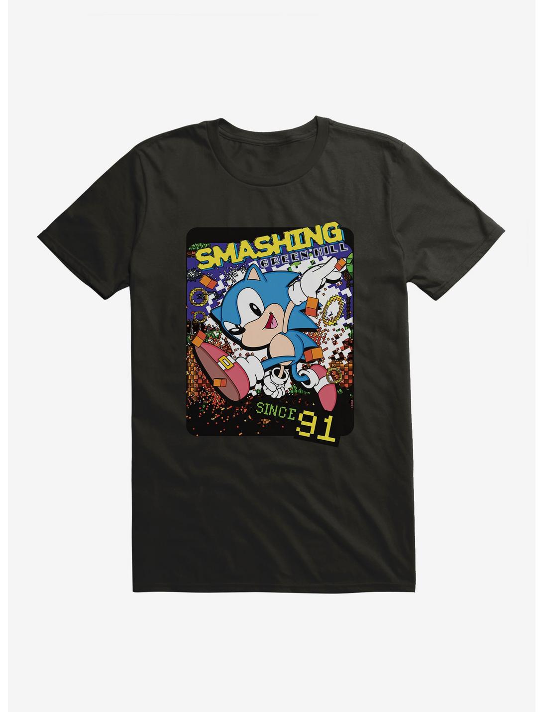 Sonic The Hedgehog Smashing Green Hill Since '91 Pixel T-Shirt