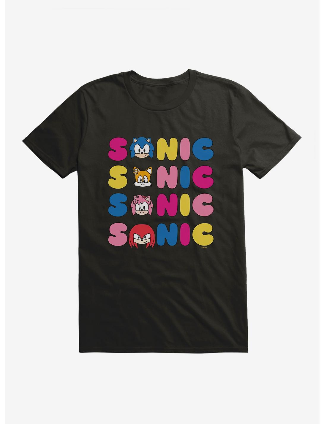 Sonic The Hedgehog Name Stack Friends T-Shirt