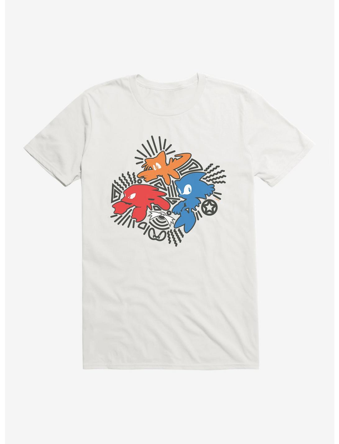 Sonic The Hedgehog Tails, Knuckles, Sonic, And Dr. Eggman Pop Art T-Shirt