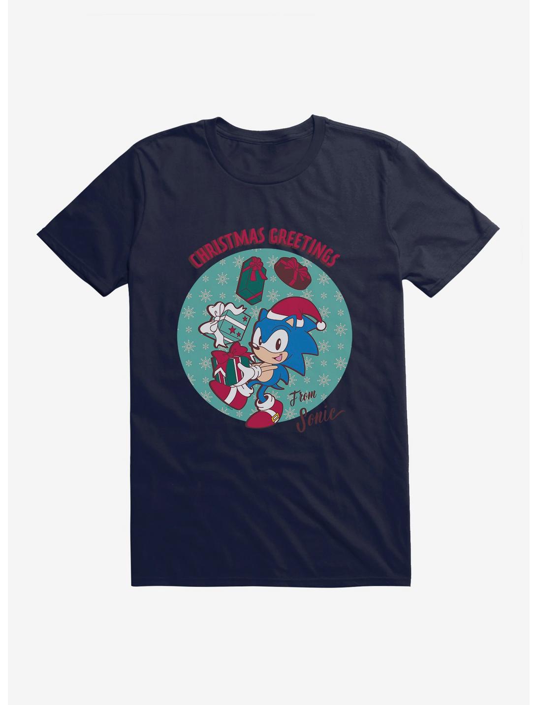 Sonic The Hedgehog Christmas Greetings From Sonic T-Shirt