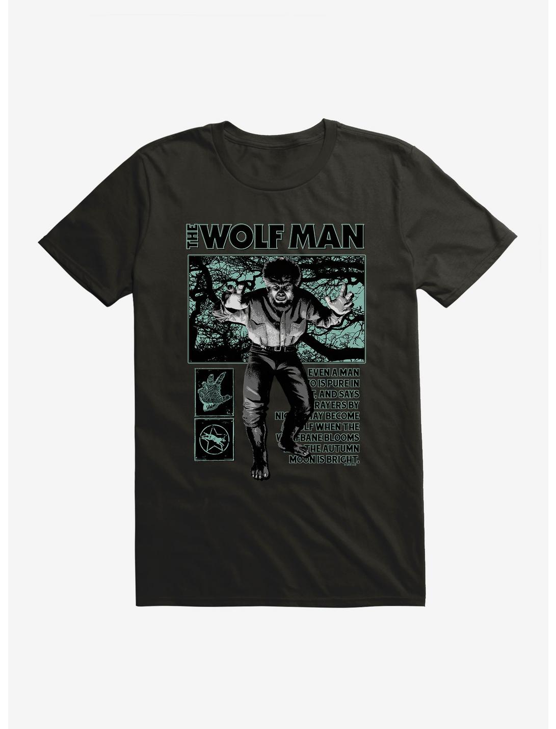 Universal Monsters The Wolf Man From Man To Beast T-Shirt