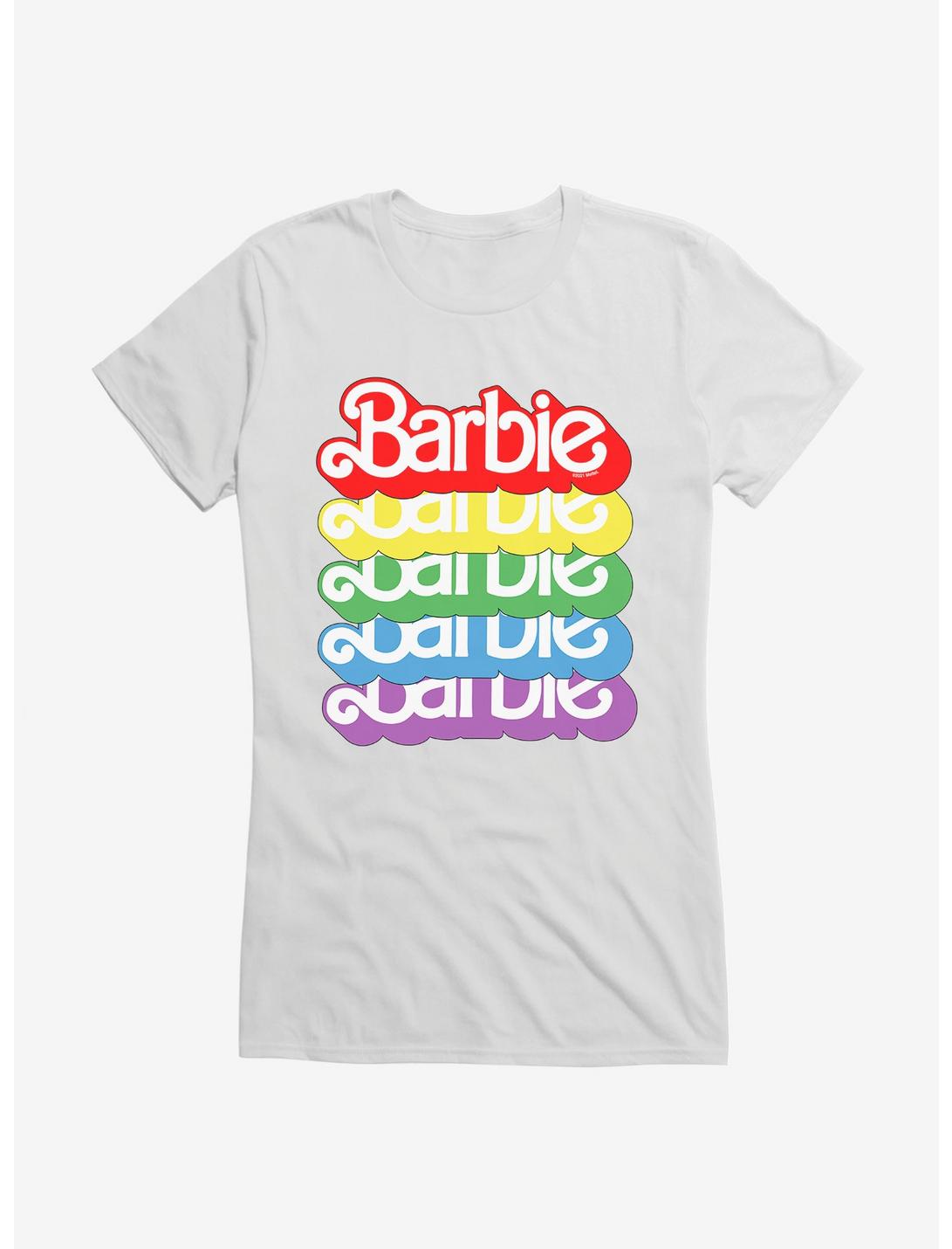 Barbie Pride Rainbow 80s Vintage Logo T-Shirt