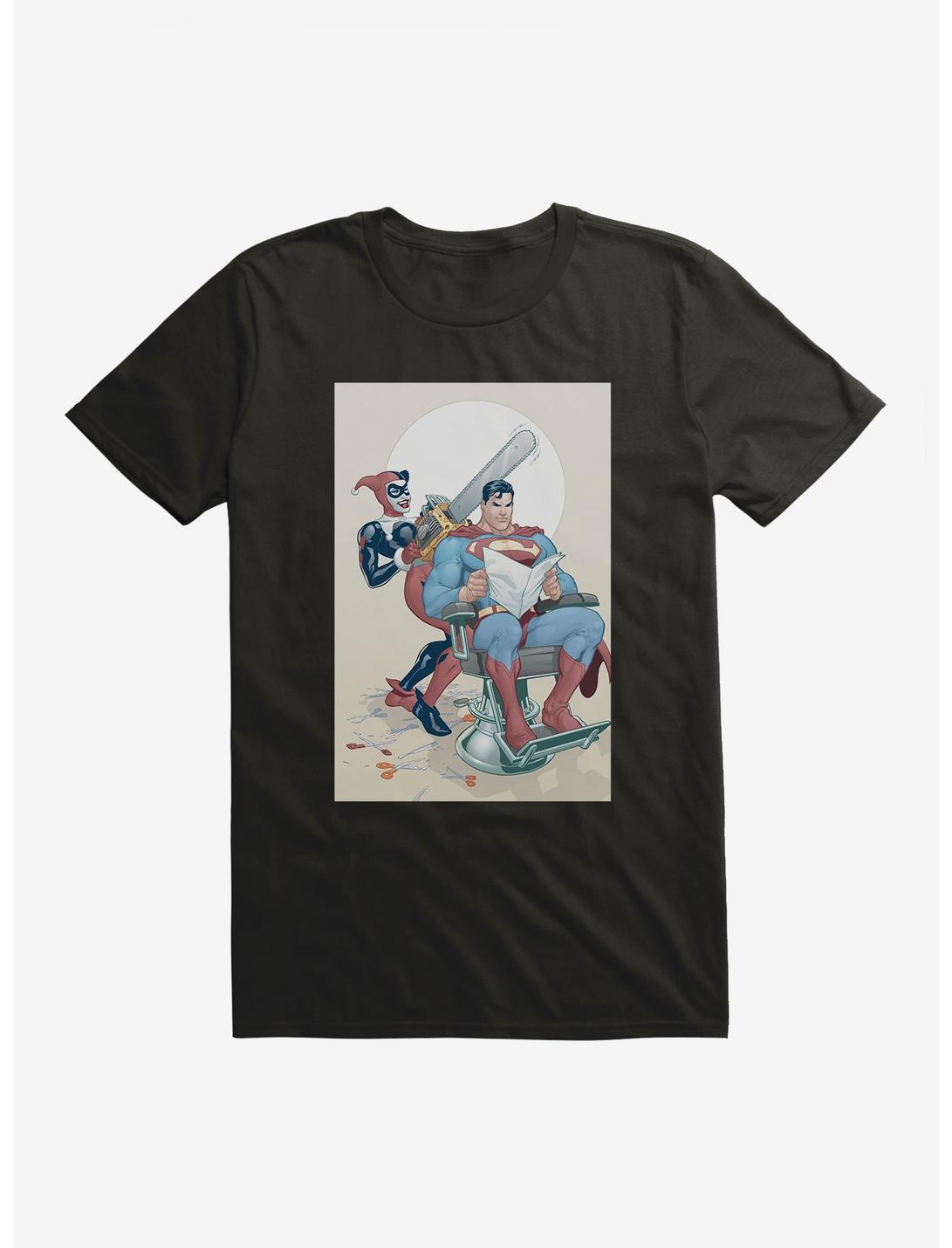 Batman Harley Quinn Gives Superman A Haircut T-Shirt