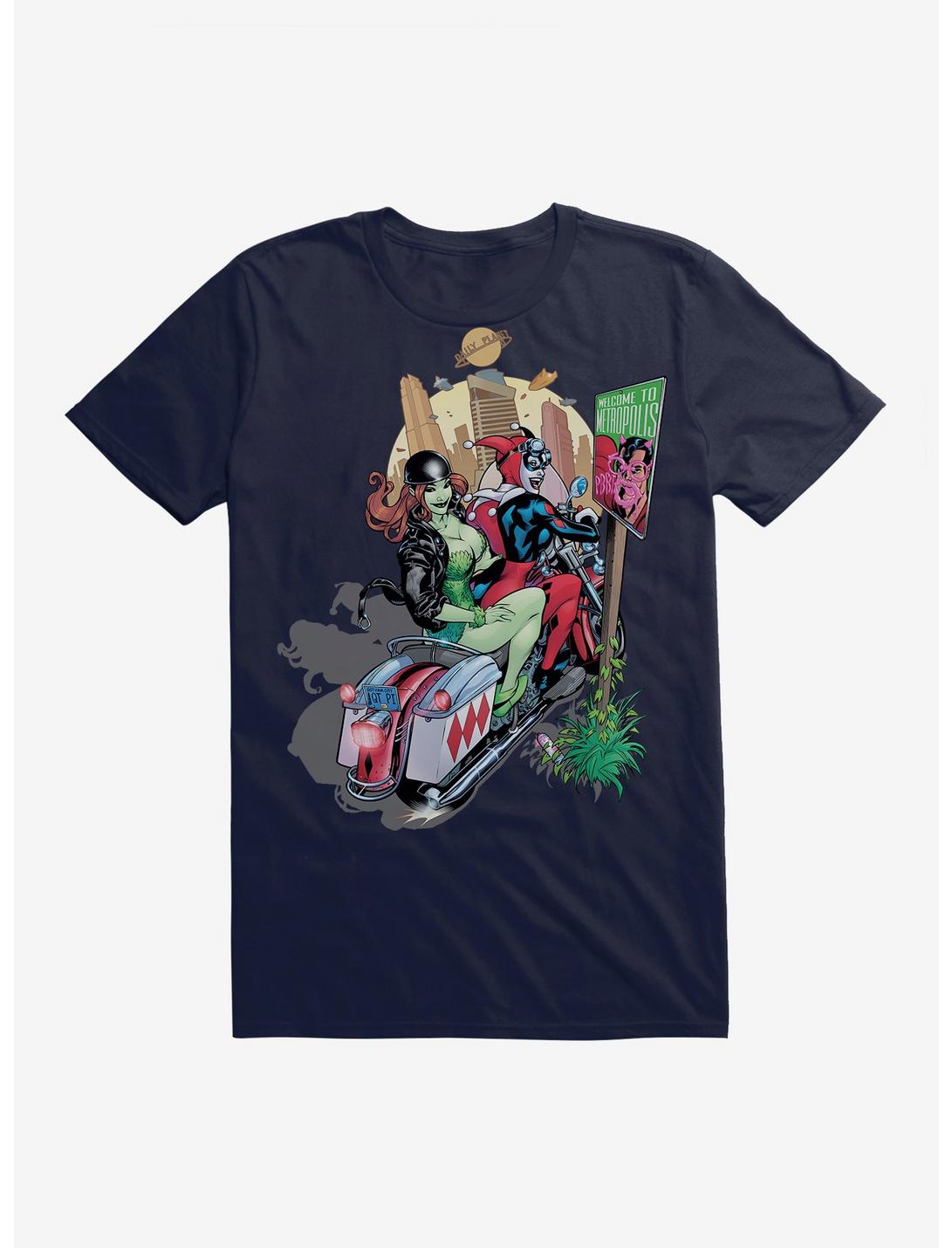 Batman Harley Quinn Poison Ivy Motorcycle T-Shirt
