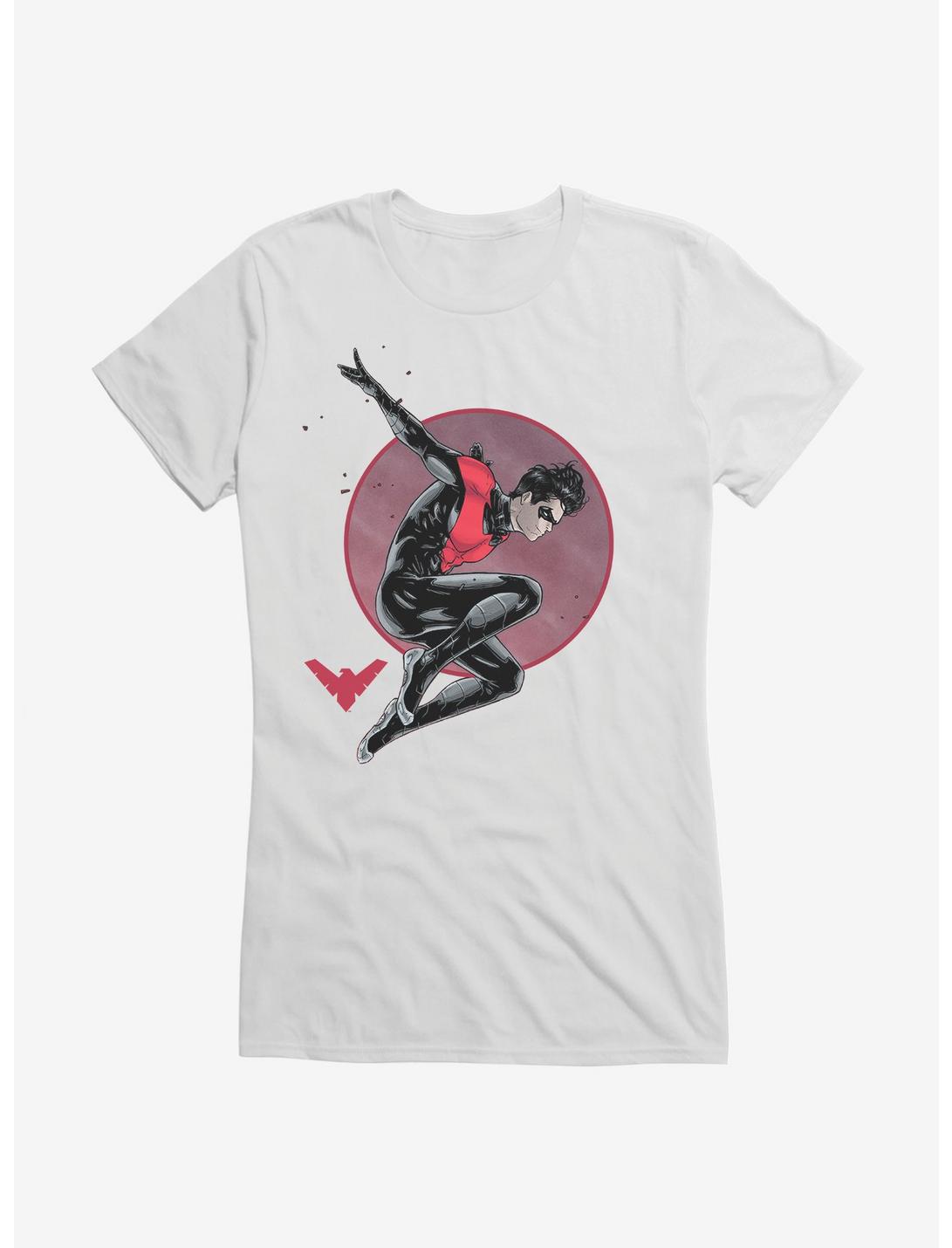 Batman Nightwing Red Suit Jump Girls T-Shirt