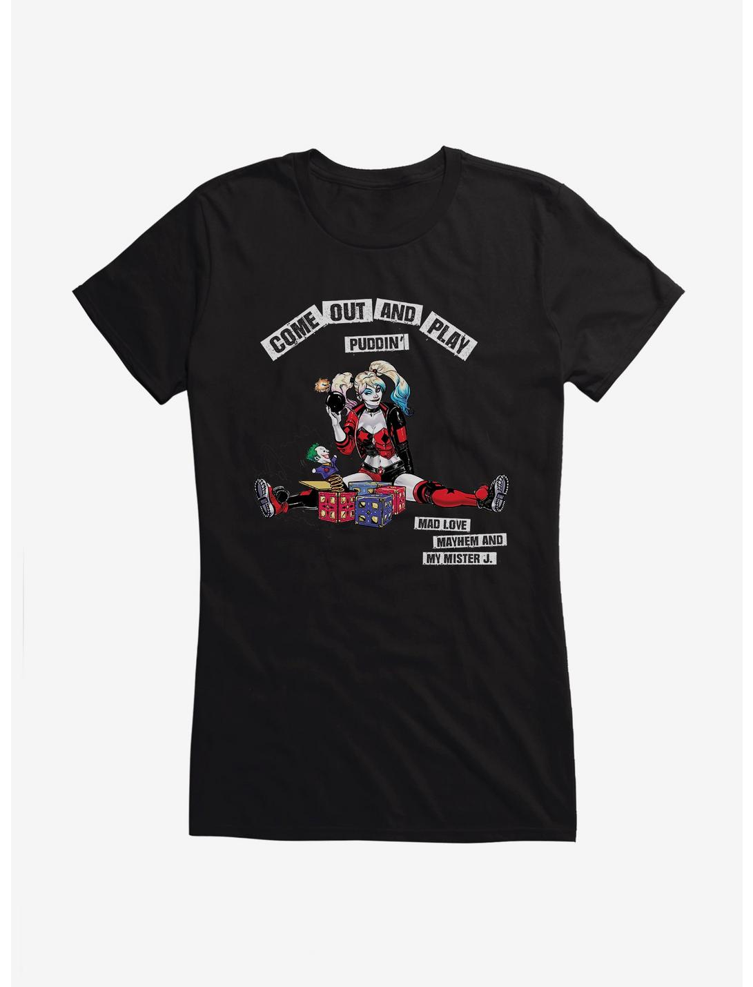 Batman Harley Quinn Come Out And Play Girls T-Shirt