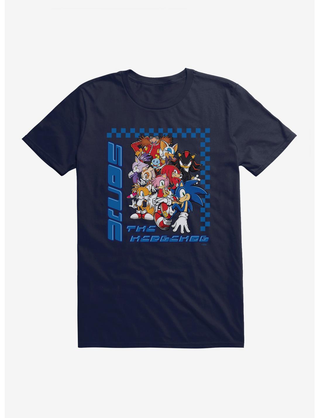Sonic The Hedgehog Group Checkered T-Shirt
