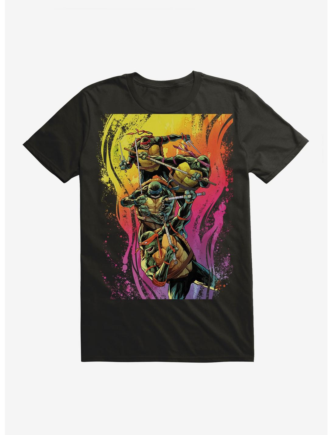Teenage Mutant Ninja Turtles Rainbow Spray Paint Group T-Shirt