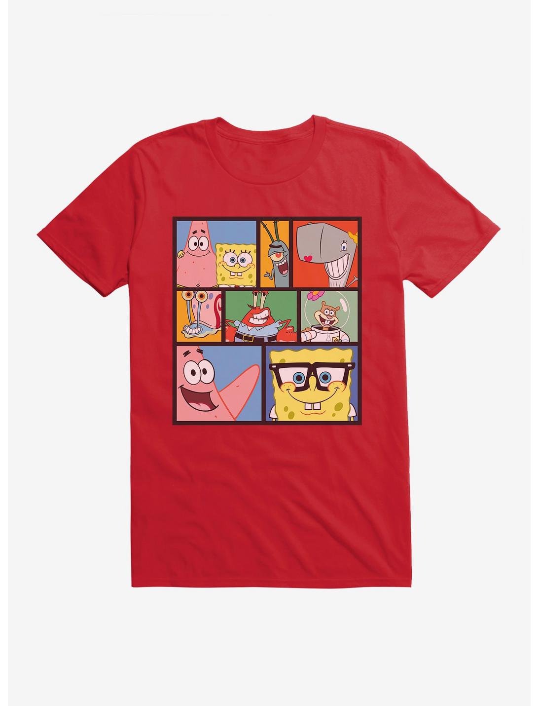 T-Shirt Éponge Bob Carré Compagnons de Bikini Bottom
