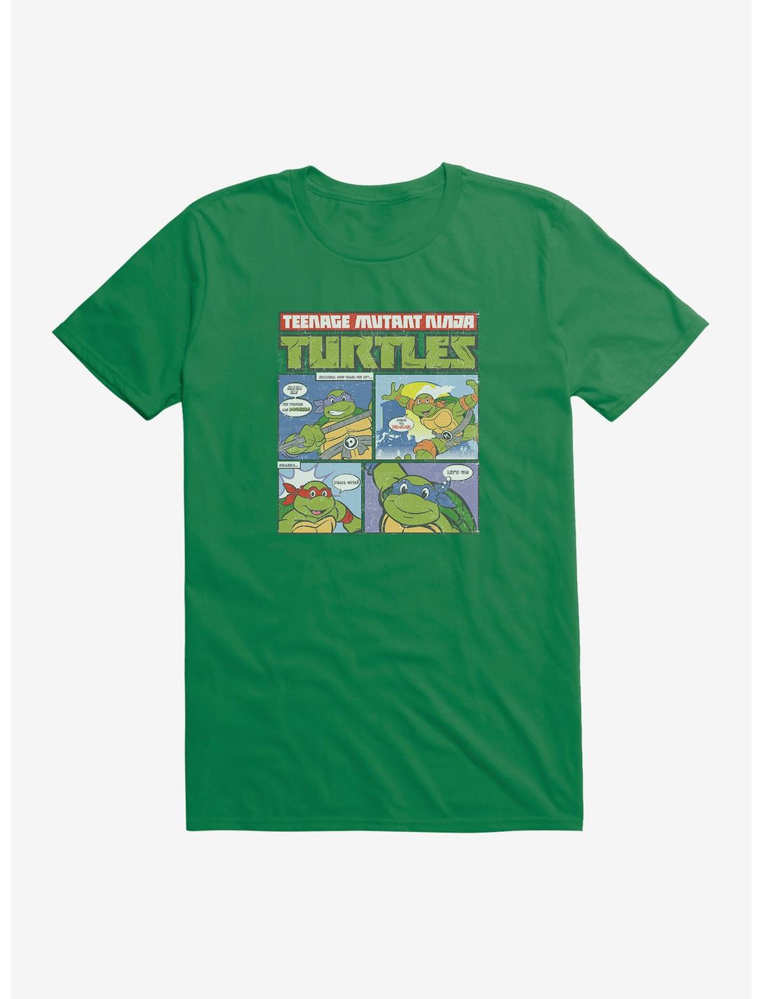 Teenage Mutant Ninja Turtles Comic Strip Group Catchphrases T-Shirt