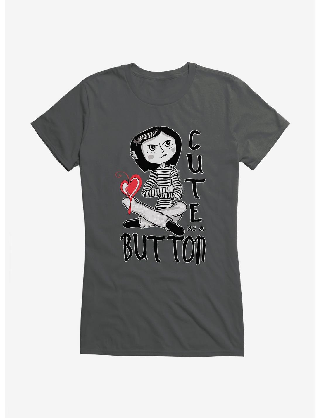 Coraline Cute As A Button Girls T-Shirt