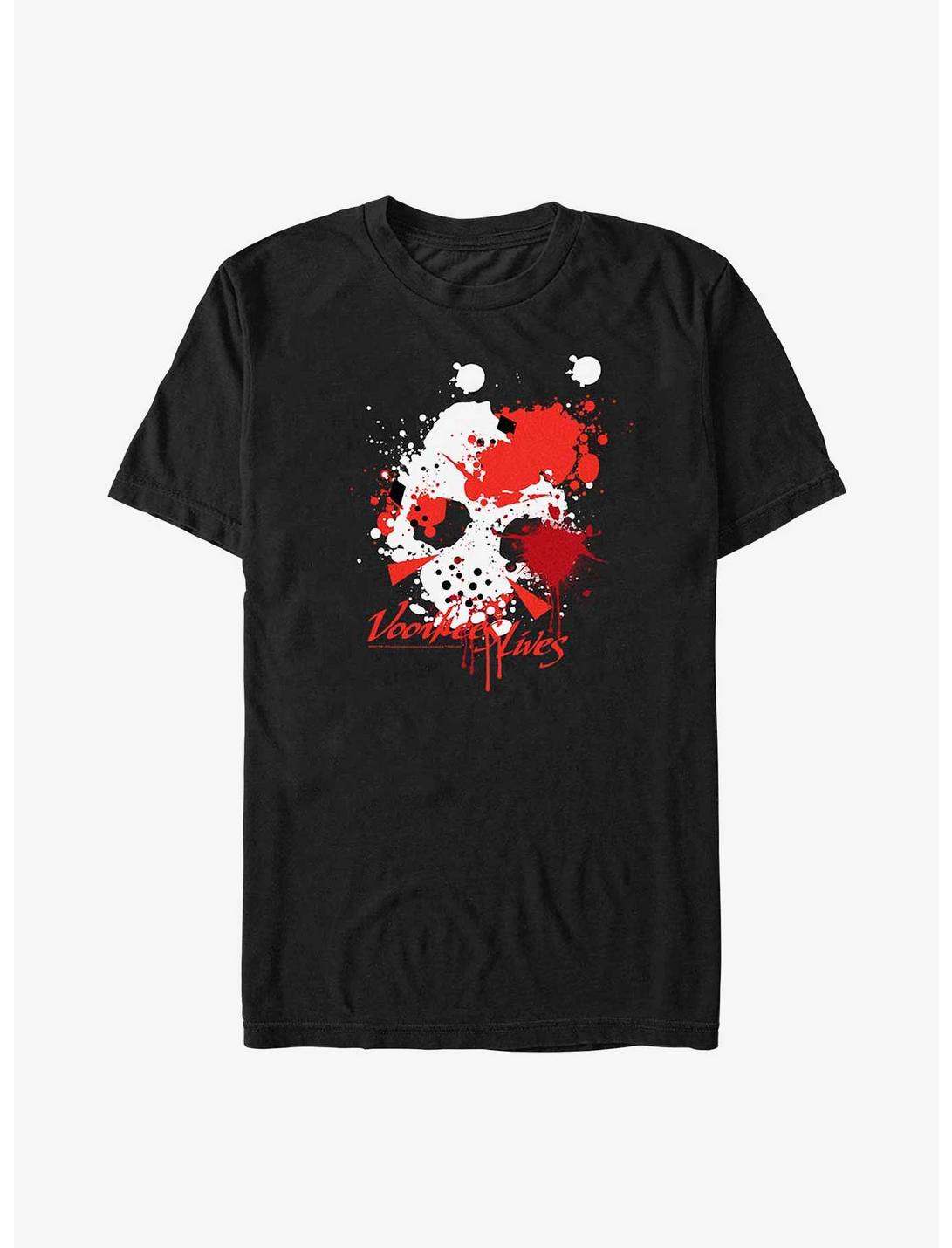 Friday the 13th Jason Mask Red Splatter Big & Tall T-Shirt